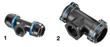PPS1 TT - Aluminiumrohr-T-Stück mit zylindrischem IG