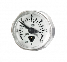 Rundes Manometer Ø 23 mm waagrecht