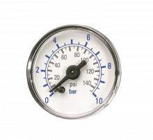 Rundes Manometer Ø 40 mm waagrecht