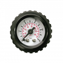 Integrierbares Manometer mit rundem Flansch waagrecht Ø 40 mm
