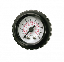 Integrierbares Manometer mit rundem Flansch waagrecht Ø 50 mm