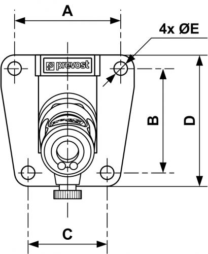 Kupplung, Luft Ø 6mm> Ø 6mm, inkl. Rückschlagventil - (per stuk/p.p.)